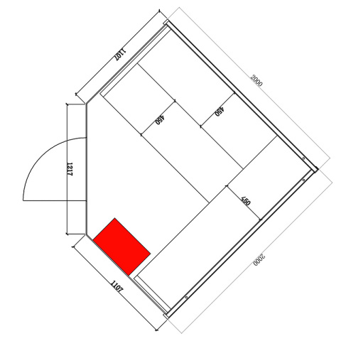 SAUNA FIŃSKA WYSOKOTEMPERATUROWA Z PIECEM OSLO6/HARVIA 8KW 5-6 OSOBOWA 200x200 CM