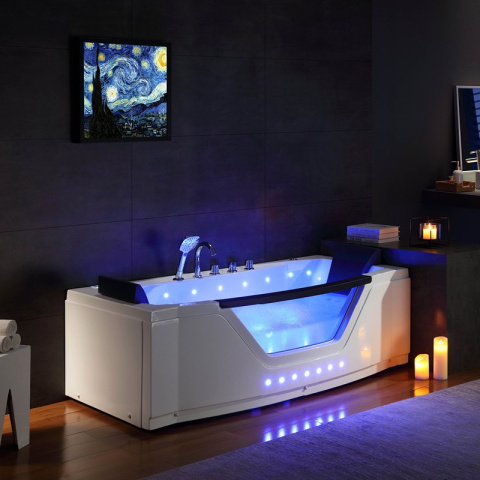 WANNA Z HYDROMASAŻEM URAN 931 BIAŁA 170x76 CM WANNA Z HYDROMASAŻEM URAN 931 BIAŁA 170x76 CM