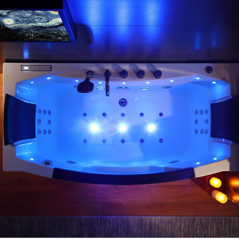 WANNA Z HYDROMASAŻEM URAN 931 BIAŁA 170x76 CM WANNA Z HYDROMASAŻEM URAN 931 BIAŁA 170x76 CM