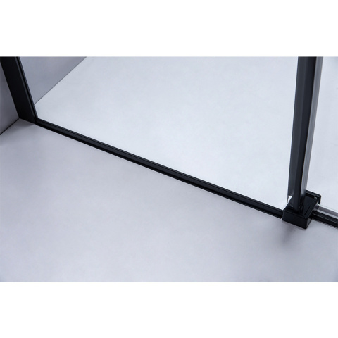 DRZWI PRYSZNICOWE Z BRODZIKIEM SH03D/ST06C CZARNE/BIAŁY 115-120/120x100 CM 8 MM DRZWI PRYSZNICOWE Z BRODZIKIEM SH03D/ST06C CZARNE/BIAŁY 115-120/120x100 CM 8 MM