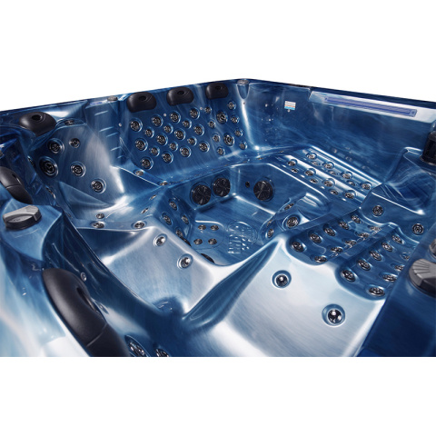 JACUZZI OGRODOWE WANNA SPA743 NIEBIESKA FALA OCEANU OBUDOWA SZARA 220x220 CM JACUZZI OGRODOWE WANNA SPA743 NIEBIESKA FALA OCEANU OBUDOWA SZARA 220x220 CM