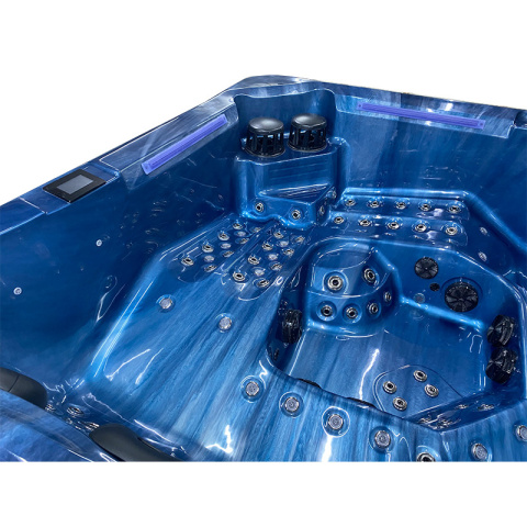 JACUZZI OGRODOWE WANNA SPA743 NIEBIESKA FALA OCEANU OBUDOWA SZARA 220x220 CM JACUZZI OGRODOWE WANNA SPA743 NIEBIESKA FALA OCEANU OBUDOWA SZARA 220x220 CM