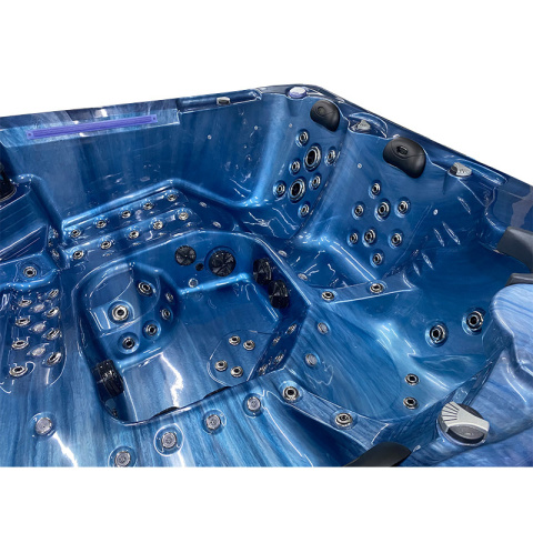 JACUZZI OGRODOWE WANNA SPA743 NIEBIESKA FALA OCEANU OBUDOWA SZARA 220x220 CM JACUZZI OGRODOWE WANNA SPA743 NIEBIESKA FALA OCEANU OBUDOWA SZARA 220x220 CM