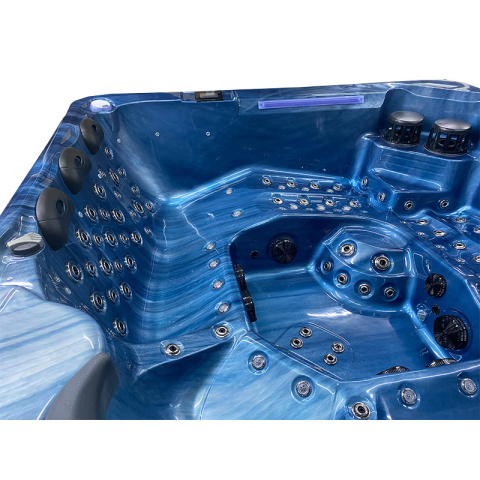 JACUZZI OGRODOWE WANNA SPA743 NIEBIESKA FALA OCEANU OBUDOWA SZARA 220x220 CM JACUZZI OGRODOWE WANNA SPA743 NIEBIESKA FALA OCEANU OBUDOWA SZARA 220x220 CM