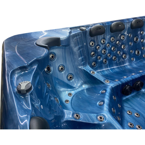 JACUZZI OGRODOWE WANNA SPA743 NIEBIESKA FALA OCEANU OBUDOWA SZARA 220x220 CM JACUZZI OGRODOWE WANNA SPA743 NIEBIESKA FALA OCEANU OBUDOWA SZARA 220x220 CM