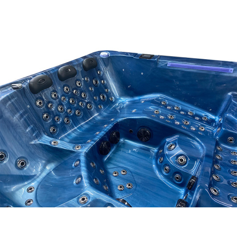 JACUZZI OGRODOWE WANNA SPA743 NIEBIESKA FALA OCEANU OBUDOWA SZARA 220x220 CM JACUZZI OGRODOWE WANNA SPA743 NIEBIESKA FALA OCEANU OBUDOWA SZARA 220x220 CM