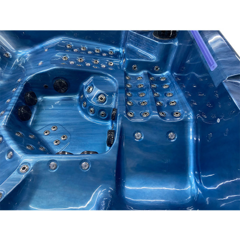 JACUZZI OGRODOWE WANNA SPA743 NIEBIESKA FALA OCEANU OBUDOWA SZARA 220x220 CM JACUZZI OGRODOWE WANNA SPA743 NIEBIESKA FALA OCEANU OBUDOWA SZARA 220x220 CM