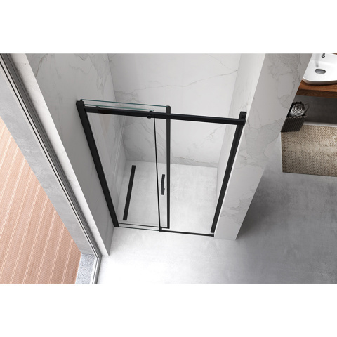 DRZWI PRYSZNICOWE KZ09B CZARNE 105-110 CM 8 MM DRZWI PRYSZNICOWE KZ09B CZARNE 105-110 CM 8 MM