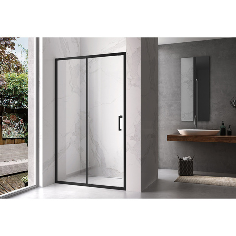 DRZWI PRYSZNICOWE ZES-KZ14B-BL-110 CZARNE 105-110 CM 6 MM DRZWI PRYSZNICOWE ZES-KZ14B-BL-110 CZARNE 105-110 CM 6 MM