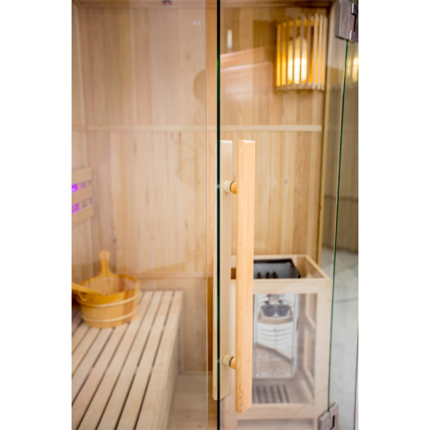 SAUNA FIŃSKA WYSOKOTEMPERATUROWA Z PIECEM OSLO2/HARVIA 3,5KW 1-2 OSOBOWA 120x120 CM