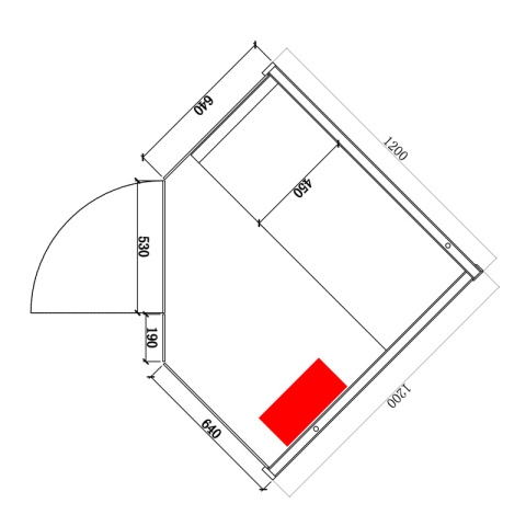 SAUNA FIŃSKA WYSOKOTEMPERATUROWA Z PIECEM OSLO2/HARVIA 3,5KW 1-2 OSOBOWA 120x120 CM