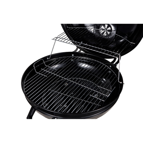 GRILL OGRODOWY WĘGLOWY Z POKRYWĄ OKRĄGŁY VL04 CZARNY GRILL OGRODOWY WĘGLOWY Z POKRYWĄ OKRĄGŁY VL04 CZARNY