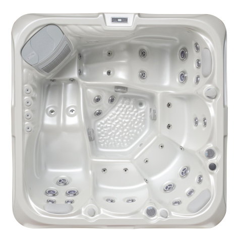 JACUZZI OGRODOWE WANNA SPA531 BIAŁA PERŁA OBUDOWA ANTRACYT 200x200 CM