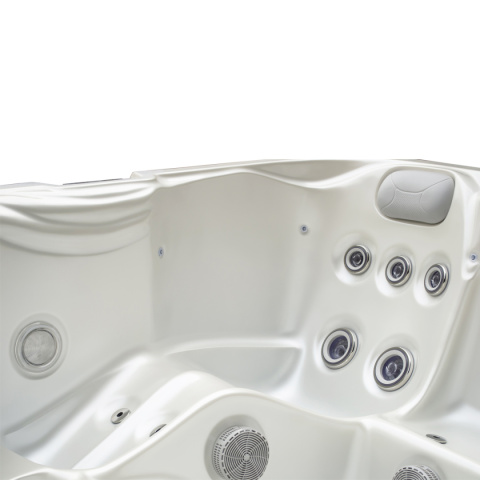 JACUZZI OGRODOWE WANNA SPA531 BIAŁA PERŁA OBUDOWA ANTRACYT 200x200 CM