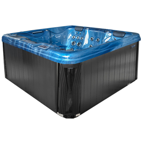 JACUZZI OGRODOWE WANNA SPA566 FULL NIEBISKA FALA OCEANU OBUDOWA ANTRACYT 200x200 CM JACUZZI OGRODOWE WANNA SPA566 FULL NIEBISKA FALA OCEANU OBUDOWA ANTRACYT 200x200 CM