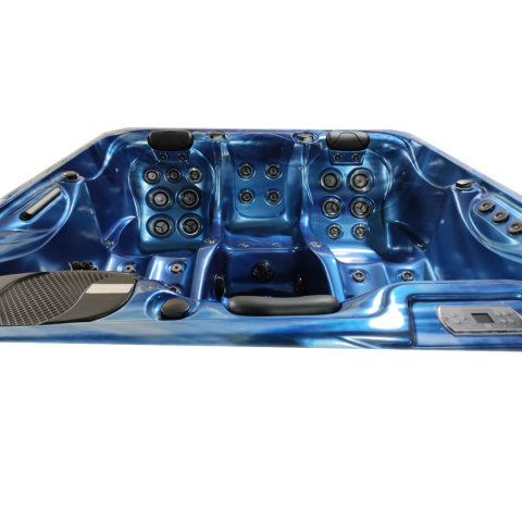 JACUZZI OGRODOWE WANNA SPA566 FULL NIEBISKA FALA OCEANU OBUDOWA ANTRACYT 200x200 CM JACUZZI OGRODOWE WANNA SPA566 FULL NIEBISKA FALA OCEANU OBUDOWA ANTRACYT 200x200 CM