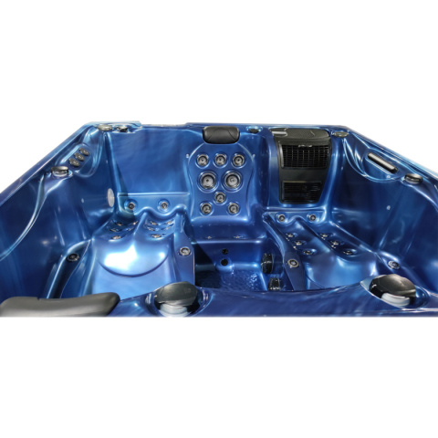 JACUZZI OGRODOWE WANNA SPA566 FULL NIEBISKA FALA OCEANU OBUDOWA ANTRACYT 200x200 CM JACUZZI OGRODOWE WANNA SPA566 FULL NIEBISKA FALA OCEANU OBUDOWA ANTRACYT 200x200 CM