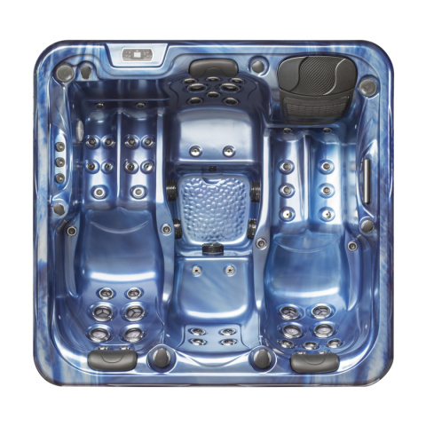 JACUZZI OGRODOWE WANNA SPA566 FULL NIEBISKA FALA OCEANU OBUDOWA ANTRACYT 200x200 CM JACUZZI OGRODOWE WANNA SPA566 FULL NIEBISKA FALA OCEANU OBUDOWA ANTRACYT 200x200 CM