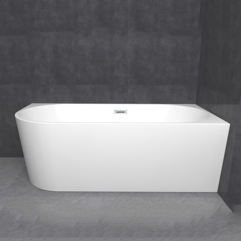 WANNA WOLNOSTOJĄCA PRZYŚCIENNA MERA 509B PRAWA BIAŁA PRZELEW CHROM 150x75 CM WANNA WOLNOSTOJĄCA PRZYŚCIENNA MERA 509B PRAWA BIAŁA PRZELEW CHROM 150x75 CM
