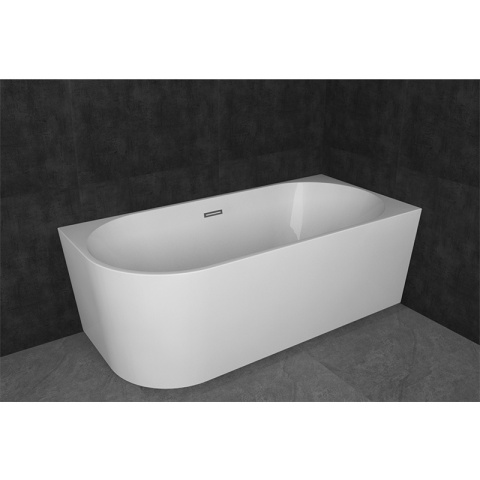 WANNA WOLNOSTOJĄCA PRZYŚCIENNA MERA 509C PRAWA BIAŁA PRZELEW CHROM 160x75 CM WANNA WOLNOSTOJĄCA PRZYŚCIENNA MERA 509C PRAWA BIAŁA PRZELEW CHROM 160x75 CM