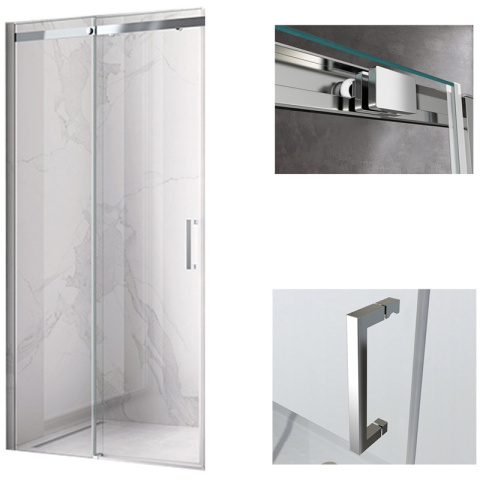 DRZWI PRYSZNICOWE KZ09E CHROM 135-140 CM 8 MM DRZWI PRYSZNICOWE KZ09E CHROM 135-140 CM 8 MM