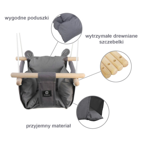 HUŚTAWKA DLA DZIECI OGRODOWA DREWNIANA ALEX HUŚTAWKA DLA DZIECI OGRODOWA DREWNIANA ALEX