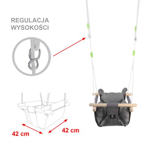HUŚTAWKA DLA DZIECI OGRODOWA DREWNIANA ALEX HUŚTAWKA DLA DZIECI OGRODOWA DREWNIANA ALEX