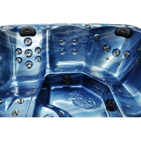 JACUZZI OGRODOWE WANNA SPA750 NIEBIESKA FALA OBUDOWA ANTRACYT 200x200 CM JACUZZI OGRODOWE WANNA SPA750 NIEBIESKA FALA OBUDOWA ANTRACYT 200x200 CM