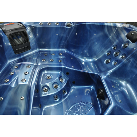JACUZZI OGRODOWE WANNA SPA750 NIEBIESKA FALA OBUDOWA ANTRACYT 200x200 CM JACUZZI OGRODOWE WANNA SPA750 NIEBIESKA FALA OBUDOWA ANTRACYT 200x200 CM