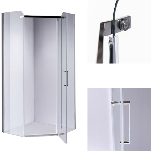 KABINA PRYSZNICOWA PIĘCIOKĄTNA KZ91B CHROM 90x90 CM KABINA PRYSZNICOWA PIĘCIOKĄTNA KZ91B CHROM 90x90 CM