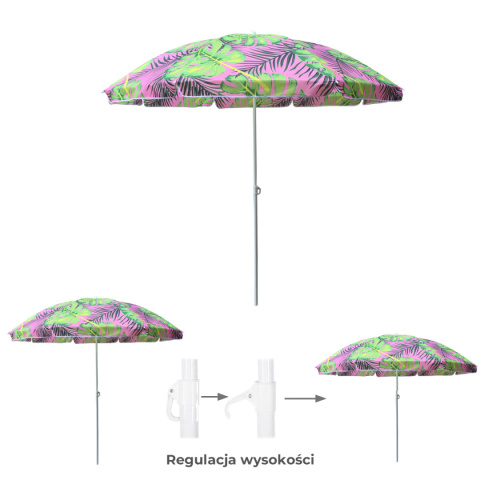 PARASOL PLAŻOWY OGRODOWY BALKONOWY KORAL 1C 180 CM PARASOL PLAŻOWY OGRODOWY BALKONOWY KORAL 1C 180 CM