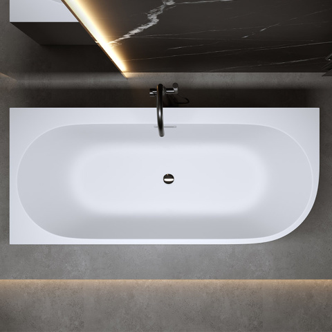 WANNA WOLNOSTOJĄCA PRZYŚCIENNA MERA 509B LEWA BIAŁA PRZELEW CHROM 150x75 CM WANNA WOLNOSTOJĄCA PRZYŚCIENNA MERA 509B LEWA BIAŁA PRZELEW CHROM 150x75 CM