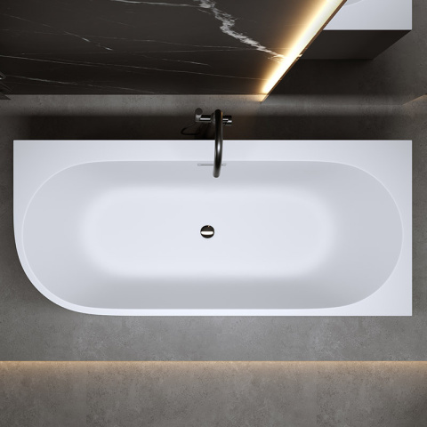 WANNA WOLNOSTOJĄCA PRZYŚCIENNA MERA 509B PRAWA BIAŁA PRZELEW CHROM 150x75 CM WANNA WOLNOSTOJĄCA PRZYŚCIENNA MERA 509B PRAWA BIAŁA PRZELEW CHROM 150x75 CM