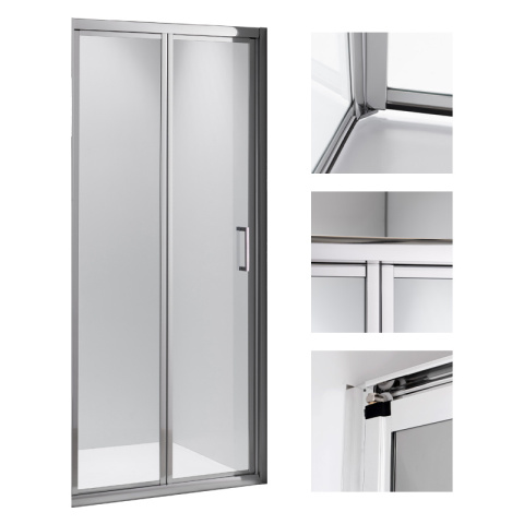 DRZWI PRYSZNICOWE SH09D CHROM 110 CM 5 MM DRZWI PRYSZNICOWE SH09D CHROM 110 CM 5 MM