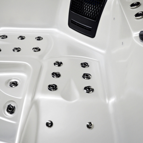 JACUZZI OGRODOWE WANNA SPA750 BIAŁA PERŁA OBUDOWA SZARA 200x200 CM JACUZZI OGRODOWE WANNA SPA750 BIAŁA PERŁA OBUDOWA SZARA 200x200 CM