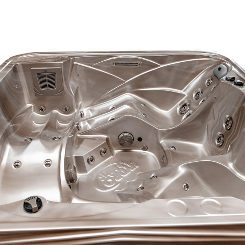 JACUZZI OGRODOWE WANNA SPA751 CAPPUCINO OBUDOWA KAWA 210x210 CM