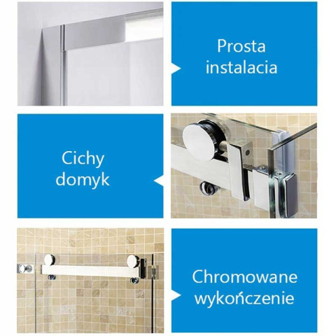 KABINA PRYSZNICOWA PROSTOKĄTNA KZ203C CHROM 120x80 CM KABINA PRYSZNICOWA PROSTOKĄTNA KZ203C CHROM 120x80 CM