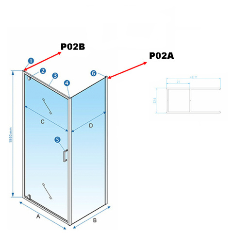 PROFIL POSZERZAJĄCY P02A DO KABIN PRYSZNICOWYCH	KZ04,KZ05,KZ06,KZ07,KZ09,KZ08,KZ12,KZ13,KZ14,KZ103,KZ104 CHROM