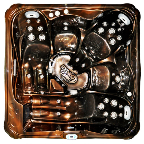 JACUZZI OGRODOWE WANNA SPA751 MAGMA GOLD OBUDOWA ANTRACYT 210x210 CM