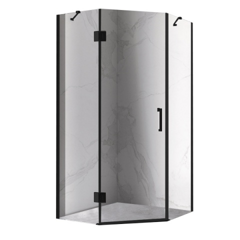 KABINA PRYSZNICOWA PIĘCIOKĄTNA KZ10B CZARNA 90x90 CM KABINA PRYSZNICOWA PIĘCIOKĄTNA KZ10B CZARNA 90x90 CM