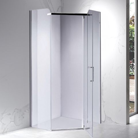 KABINA PRYSZNICOWA PIĘCIOKĄTNA KZ91B CHROM 90x90 CM KABINA PRYSZNICOWA PIĘCIOKĄTNA KZ91B CHROM 90x90 CM