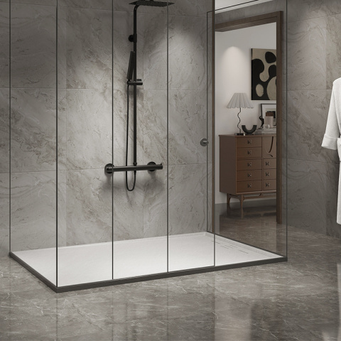 BRODZIK PRYSZNICOWY KAMIENNY PROSTOKĄTNY SLIM DEKO BIAŁY 130x90 CM BRODZIK PRYSZNICOWY KAMIENNY PROSTOKĄTNY SLIM DEKO BIAŁY 130x90 CM