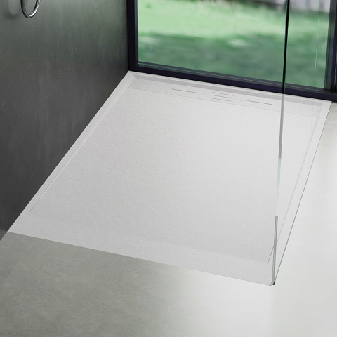 BRODZIK PRYSZNICOWY KAMIENNY PROSTOKĄTNY SLIM DEKO BIAŁY 130x90 CM BRODZIK PRYSZNICOWY KAMIENNY PROSTOKĄTNY SLIM DEKO BIAŁY 130x90 CM
