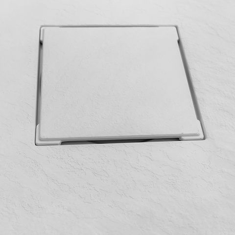 BRODZIK PRYSZNICOWY KAMIENNY KWADRATOWY SLIM RIKO BIAŁY 80x80 CM BRODZIK PRYSZNICOWY KAMIENNY KWADRATOWY SLIM RIKO BIAŁY 80x80 CM