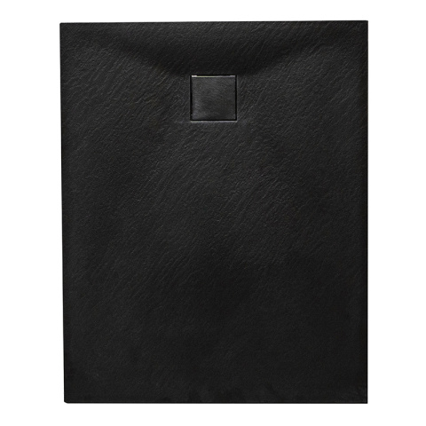 BRODZIK PRYSZNICOWY KAMIENNY KWADRATOWY SLIM RIKO CZARNY 90x90 CM
