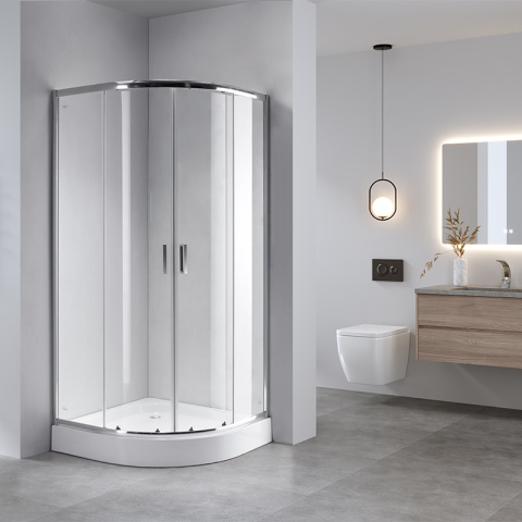 KABINA PRYSZNICOWA PÓŁOKRĄGŁA KZ94B CHROM 90x90 CM KABINA PRYSZNICOWA PÓŁOKRĄGŁA KZ94B CHROM 90x90 CM