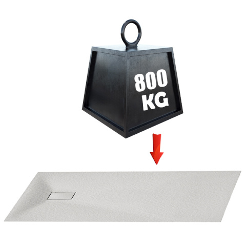 BRODZIK PRYSZNICOWY KAMIENNY KWADRATOWY SLIM JUKO BIAŁY 90x90 CM