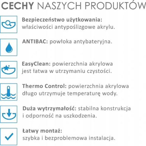 WANNA WOLNOSTOJĄCA MERA 509B PRAWA BIAŁA PRZELEW ZŁOTY 150x75 CM