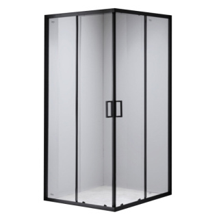 KABINA PRYSZNICOWA KWADRATOWA BL30B CZARNA 90x90 CM
