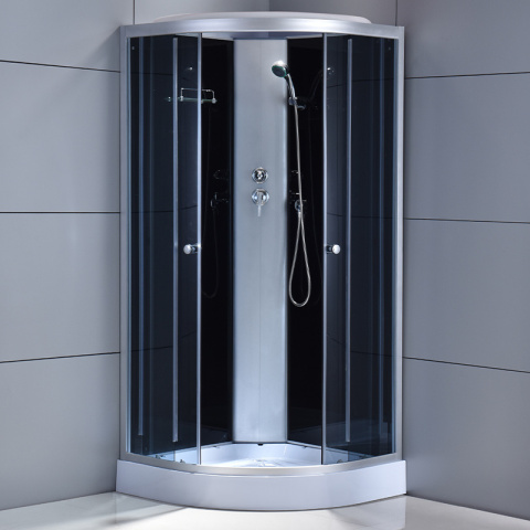 KABINA PRYSZNICOWA PÓŁOKRĄGŁA Z BRODZIKIEM WSH302A CHROM 80x80 CM